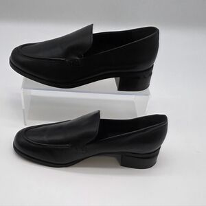 Franco Sarto Sleek Black Leather Loafer Size 8 New Without Box.